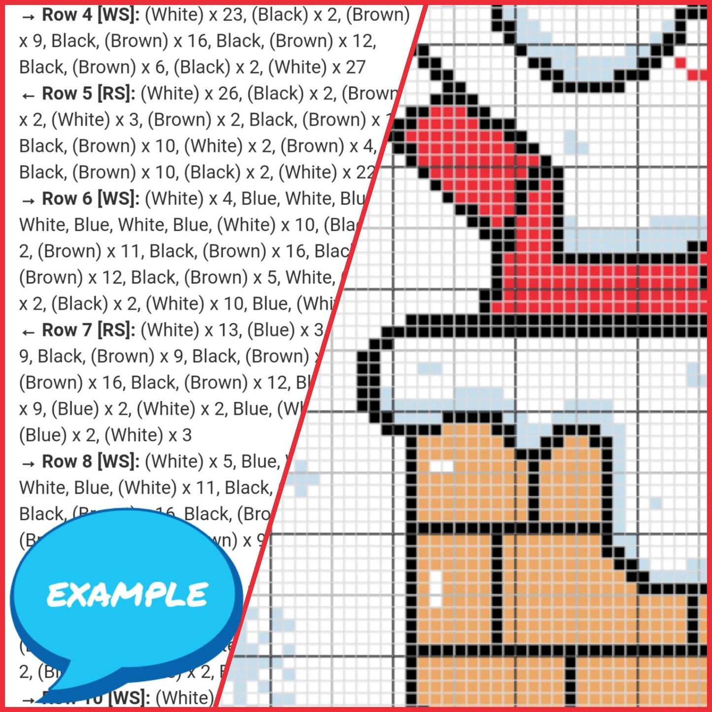 Christmas Crochet Santa Pattern, Tapestry Crochet Pillow Pattern, Crochet Santa Claus Blanket