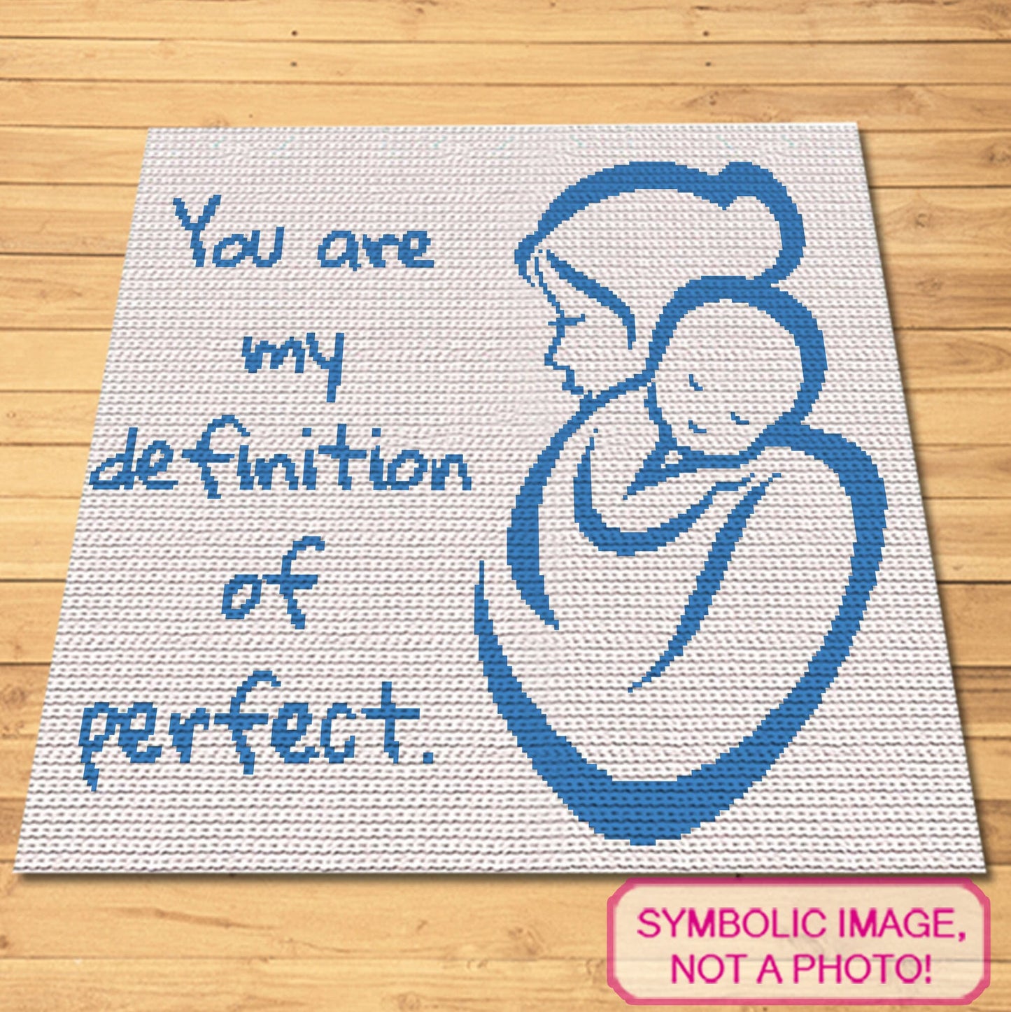 Crochet Newborn Blanket - My Definition of Perfect - Tapestry Crochet Baby Blanket Pattern