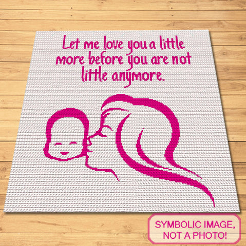 Let me Love you (mum) - Tapestry Crochet Baby Blanket Pattern