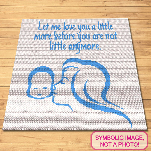 Let me Love you (mum) - Tapestry Crochet Baby Blanket Pattern
