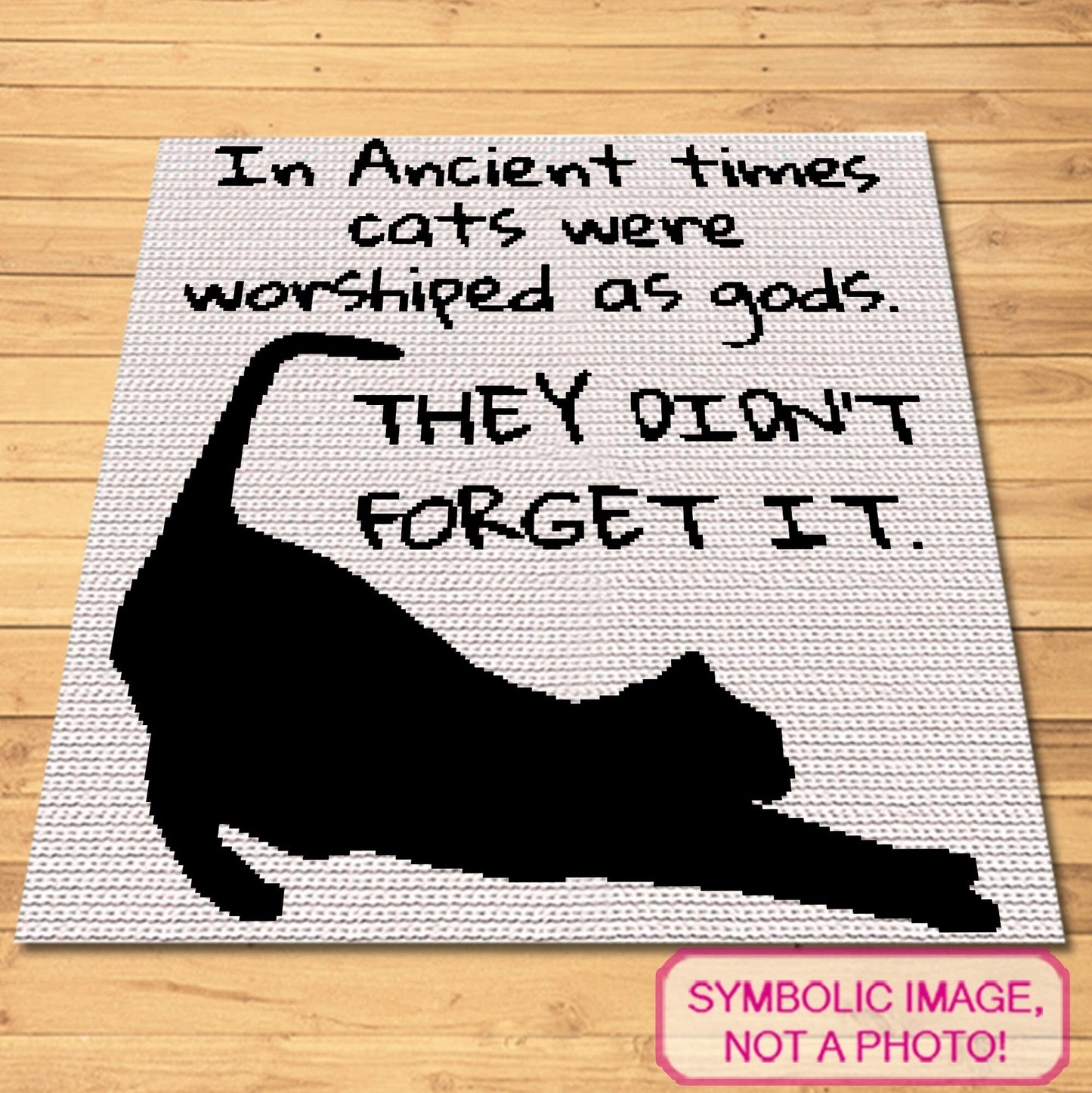 Crochet Cat Pattern, Ancient Cat Crochet Blanket Pattern
