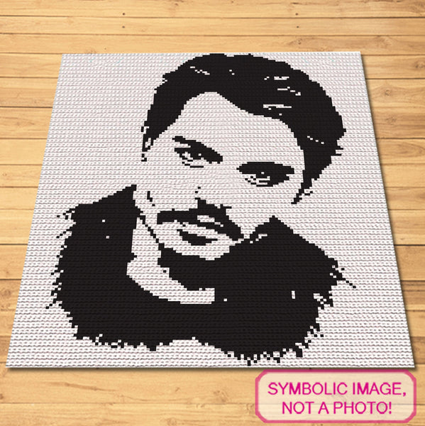 Crochet Celebrity Johnny Depp - Tapestry Crochet Blanket Pattern