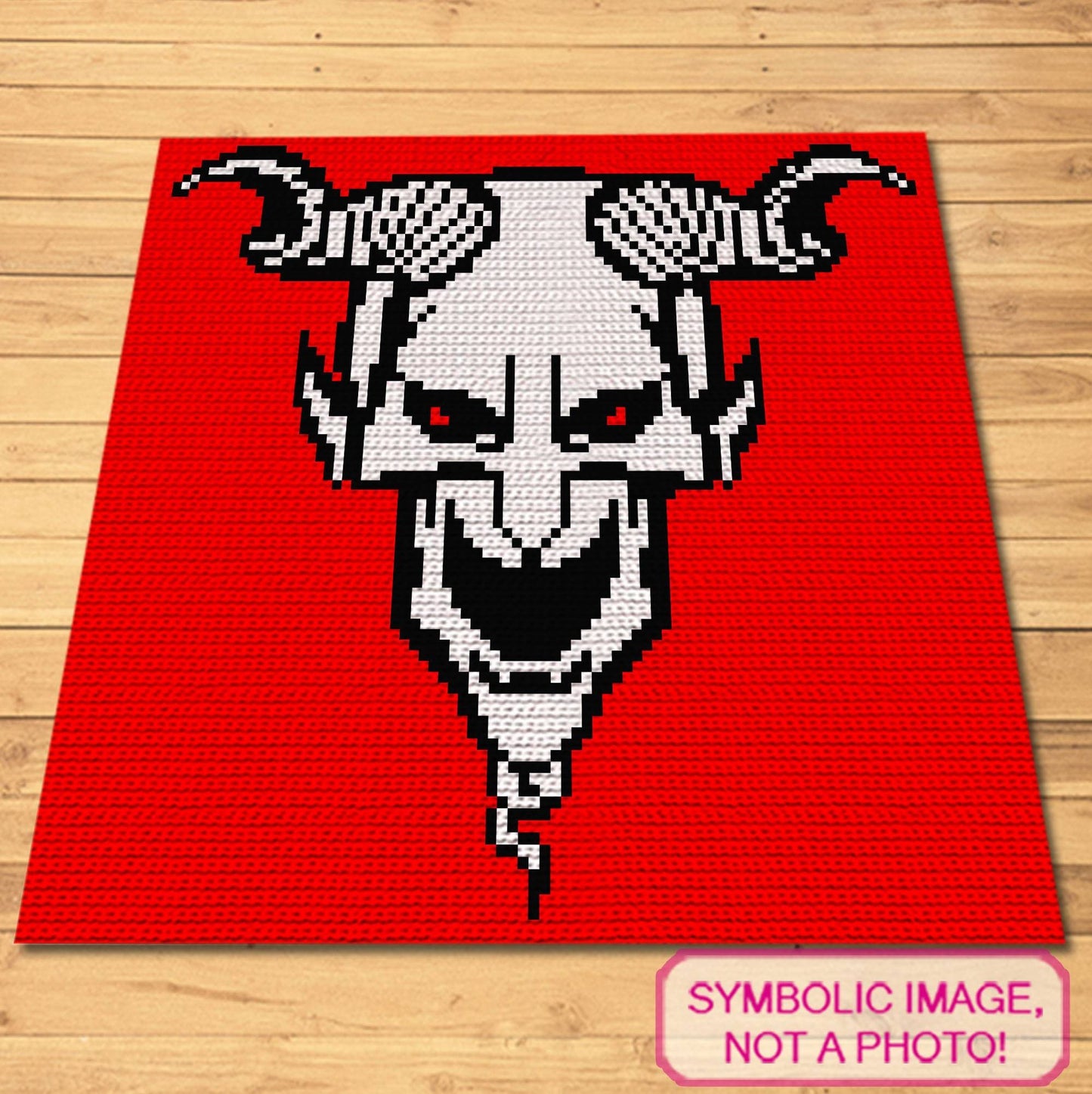 Crochet Devil - Creepy Crochet Afghan Pattern, Crochet Pillow Pattern