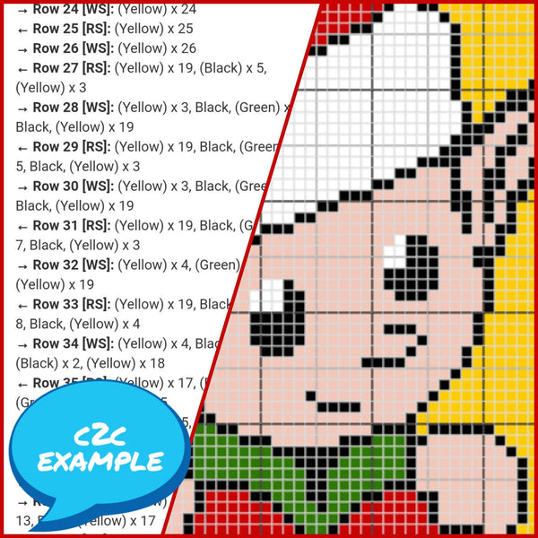 Crochet Elf Pattern - C2C Christmas Blanket Pattern with Written Instruction