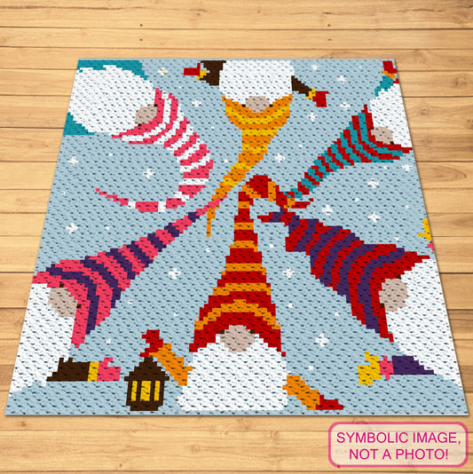 Crochet Gnomes Pattern - C2C Crochet Pattern with Written Instructions
