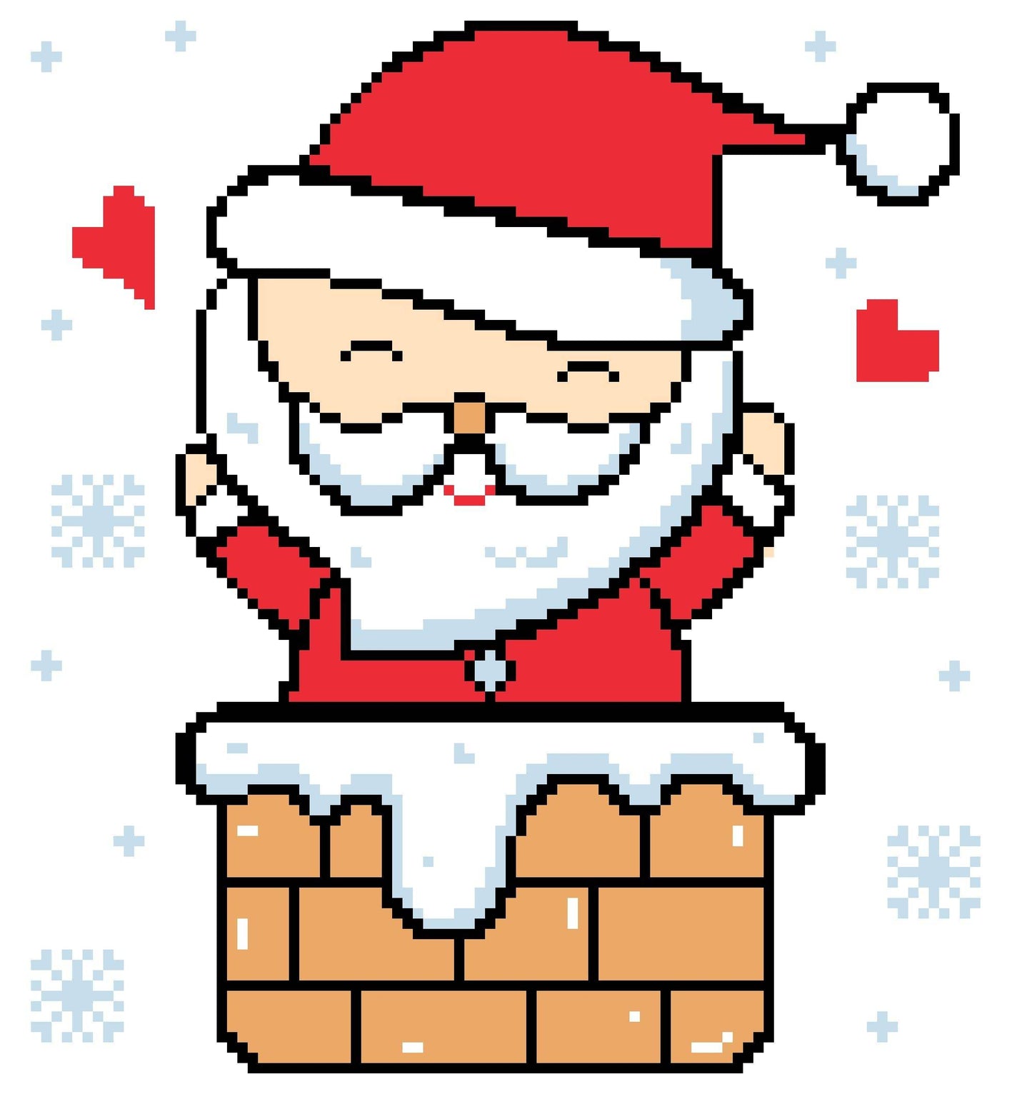 Christmas Crochet Santa Pattern, Tapestry Crochet Pillow Pattern, Crochet Santa Claus Blanket