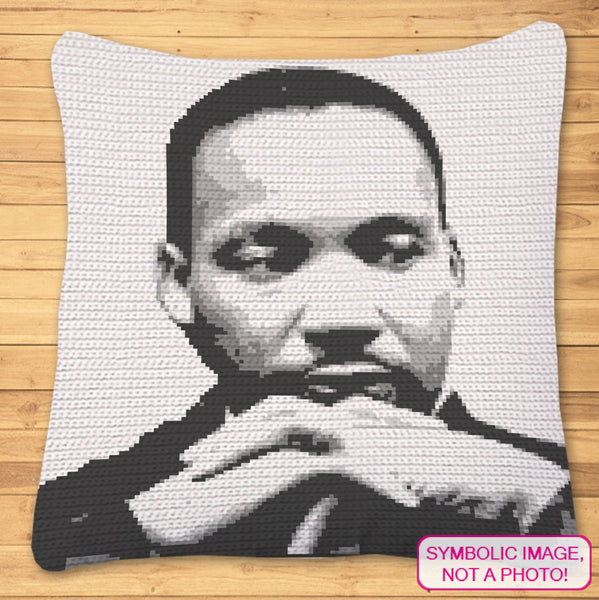 Crochet Celebrity Martin Luther King Jr - Crochet Blanket and Pillow Pattern