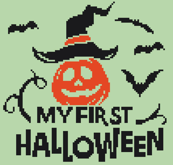 My First Halloween - C2C Graphgan Pattern, Halloween Crochet Afghan