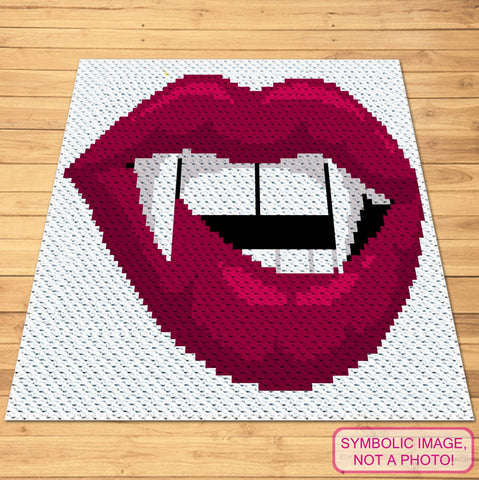 Crochet Vampire Pattern - C2C Halloween Blanket Pattern