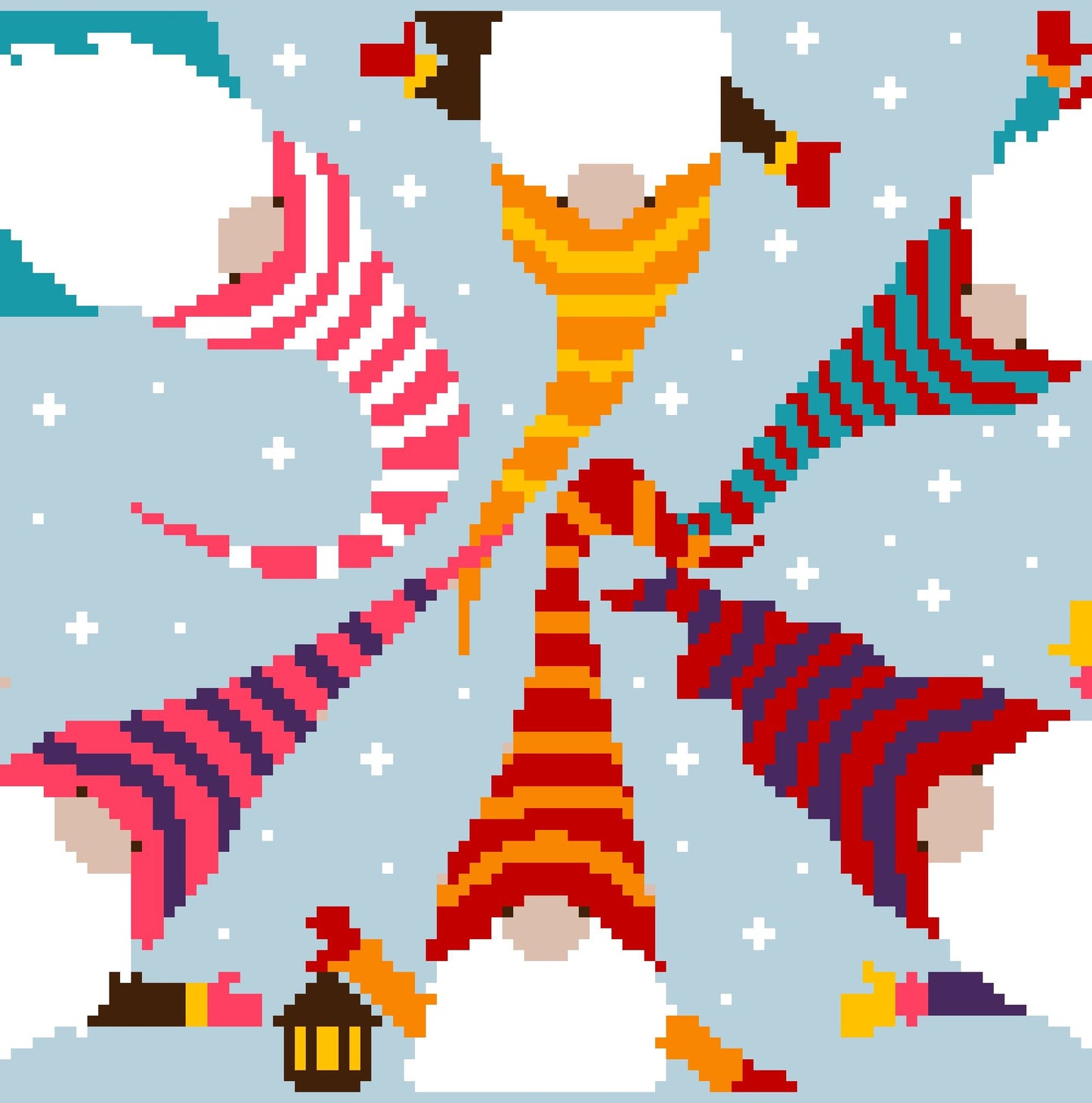 Crochet Gnomes Pattern - Tapestry Crochet Blanket and Pillow Pattern