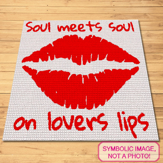 Soul meets Soul, Crochet Wedding Blanket Pattern, Tapestry Crochet Blanket Pattern