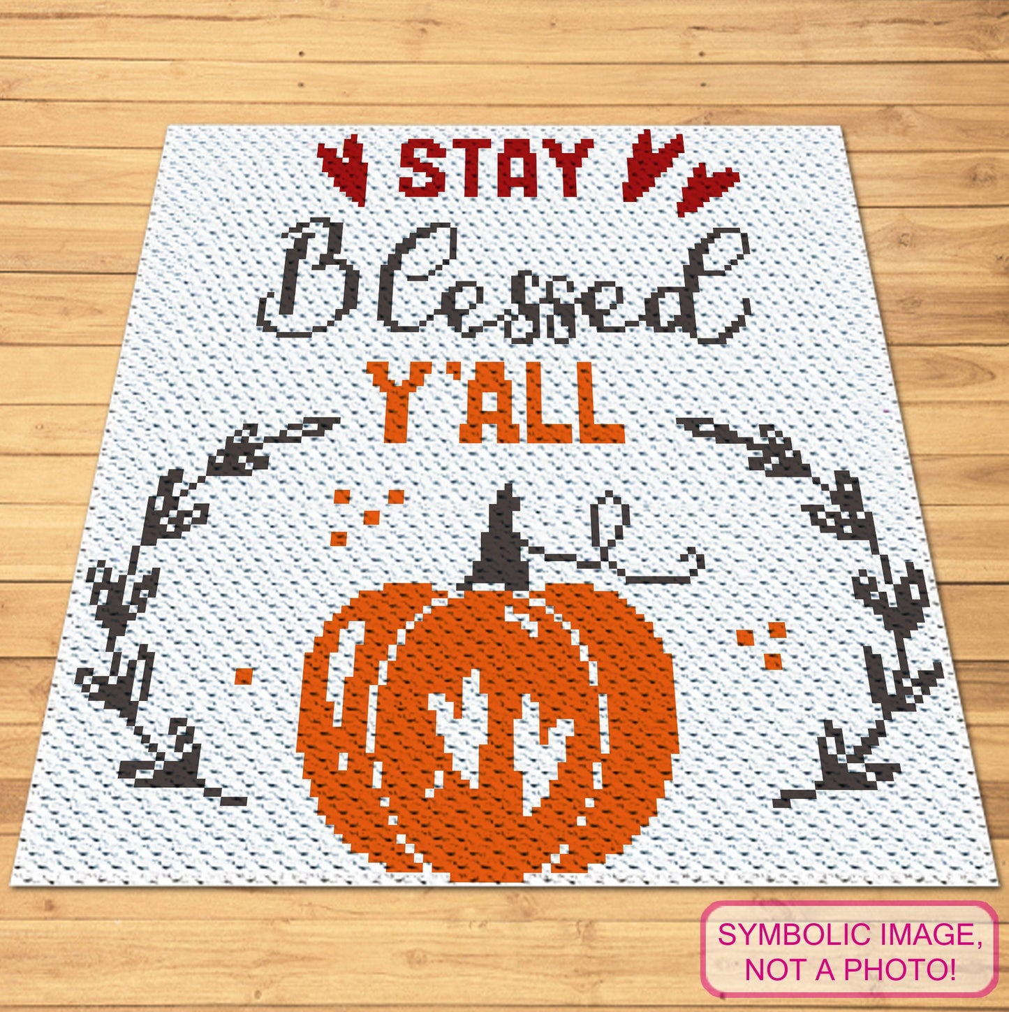 Stay Blessed Thanksgiving Crochet Pattern - BIG Crochet BUNDLE - C2C Crochet Blanket Pattern, Crochet Pillow Pattern