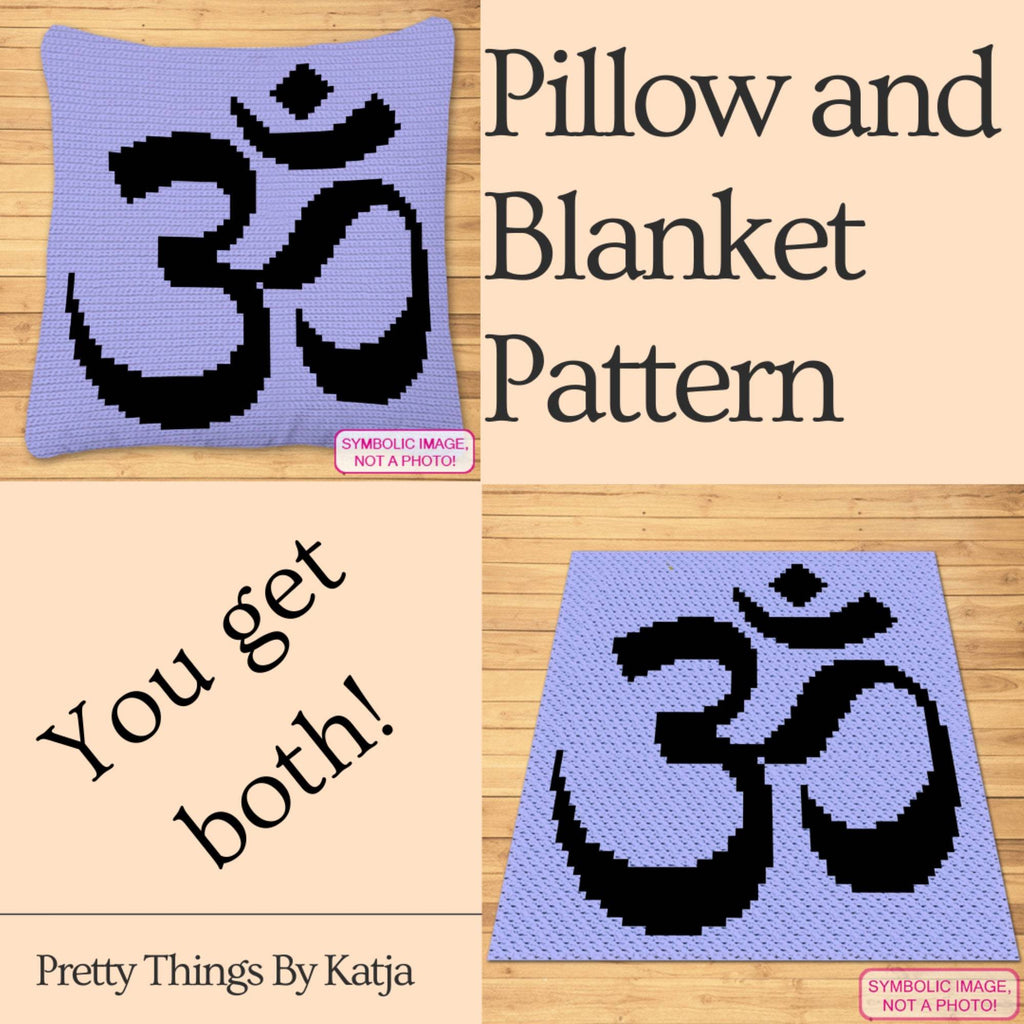 Om Meditation Yoga Crochet Pattern, Tapestry Crochet Blanket Pattern –  Pretty Things By Katja