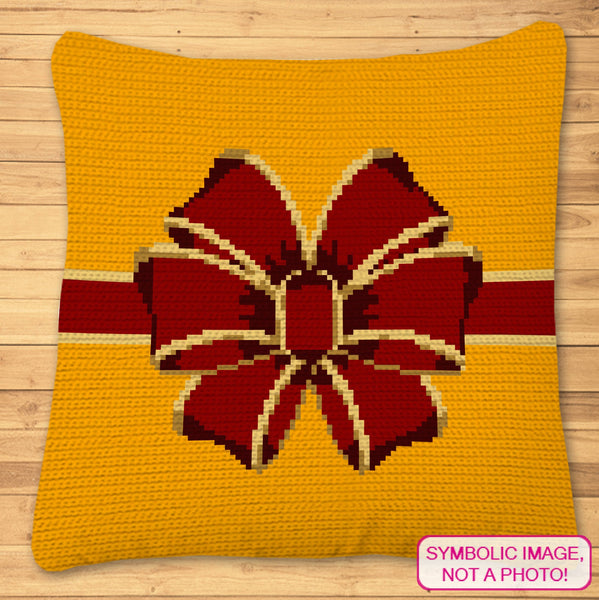 Crochet Gift Pattern, Crochet BUNDLE: C2C Christmas Blanket Pattern, Christmas Crochet Pillow Pattern