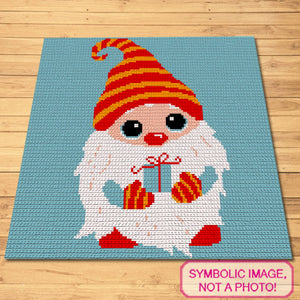 Crochet Gnome Pattern - Tapestry Crochet Blanket Pattern with Written Instructions. Click to learn more!