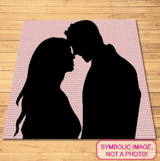 Valentines Crochet Pattern (The Look) - Tapestry Crochet Blanket Pattern, Wedding Crochet Pattern