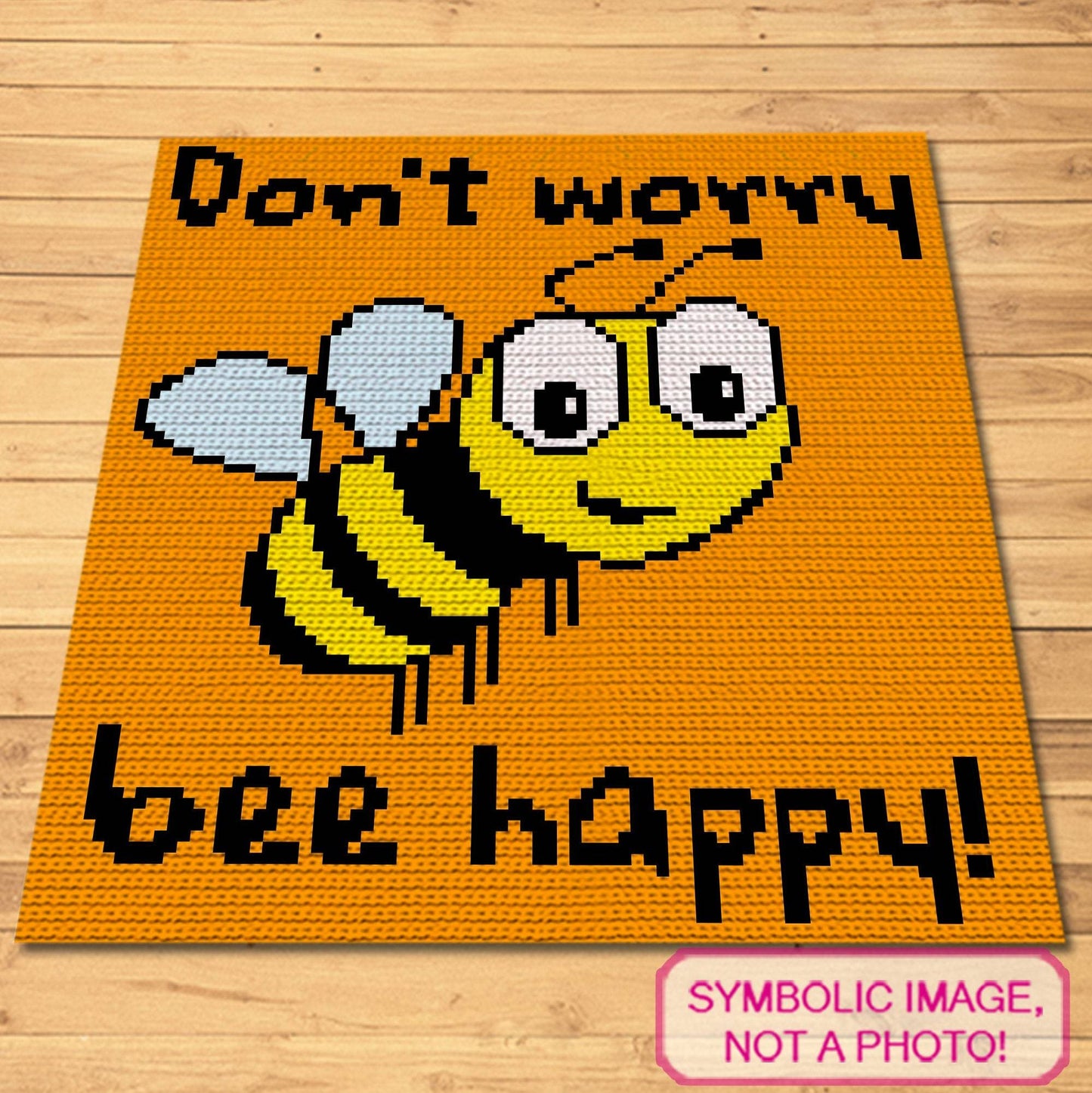 Crochet Bee Pattern, Bee Happy: Tapestry Crochet Blanket Pattern, Crochet Bee Pillow Pattern