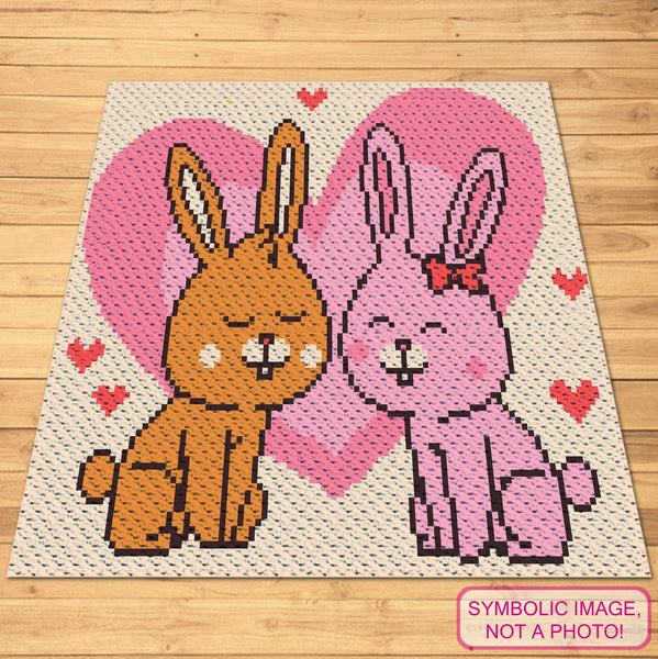 C2C Valentines Day Pattern with Written Instructions. Click to learn more!