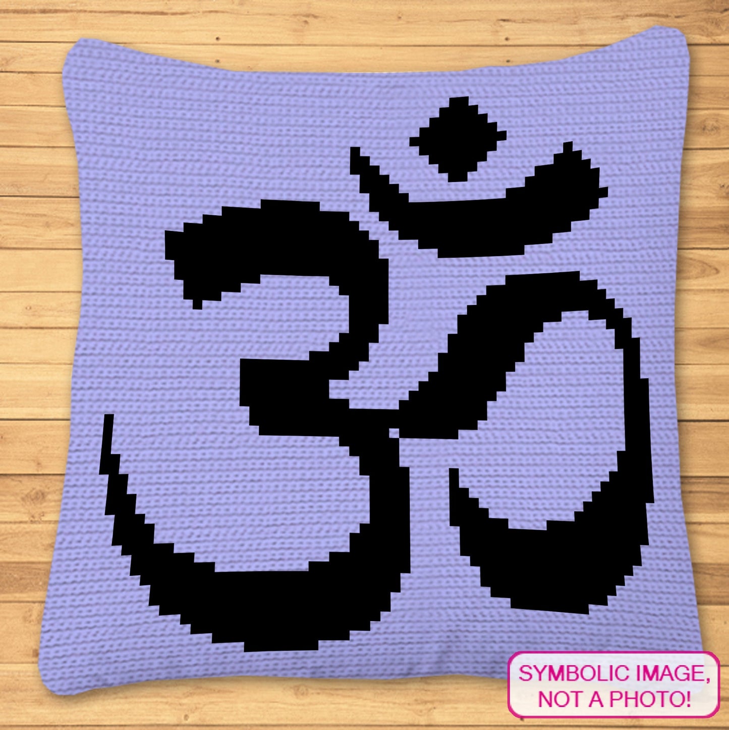 Om Yoga Crochet Pattern BUNDLE: C2C Crochet Graphgan Pattern, Crochet Pillow Pattern
