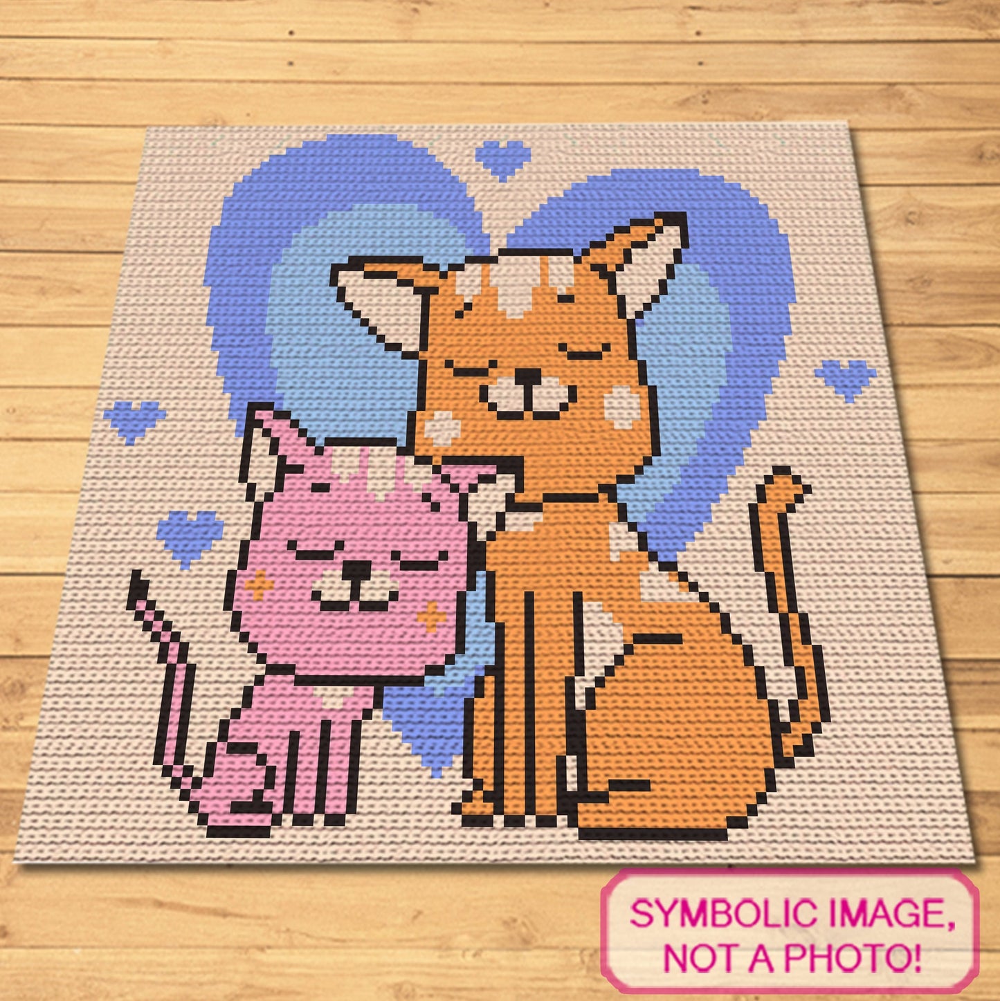 Crochet Cat Blanket Pattern with Written Instructions. Click to learn more!