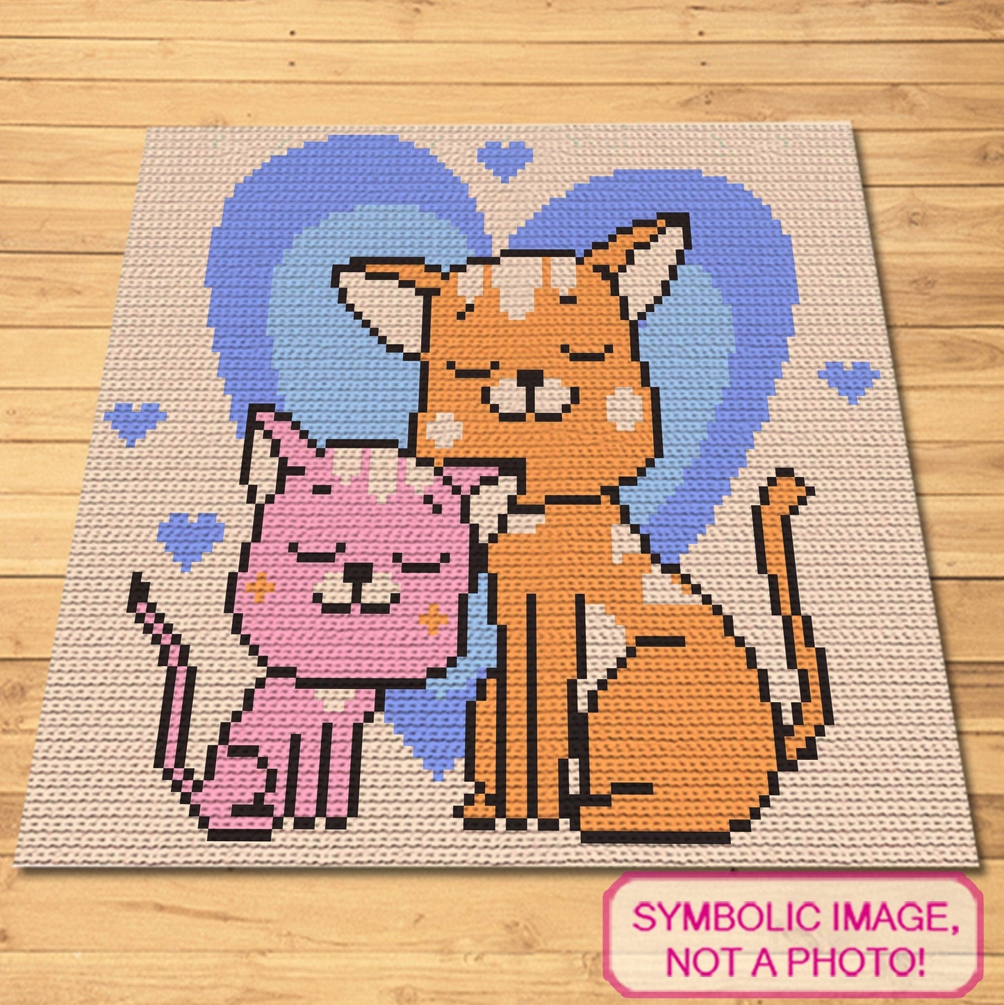 Crochet Cat Blanket Pattern with Written Instructions. Click to learn more!