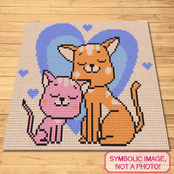 Crochet Cat Blanket Pattern with Written Instructions. Click to learn more!