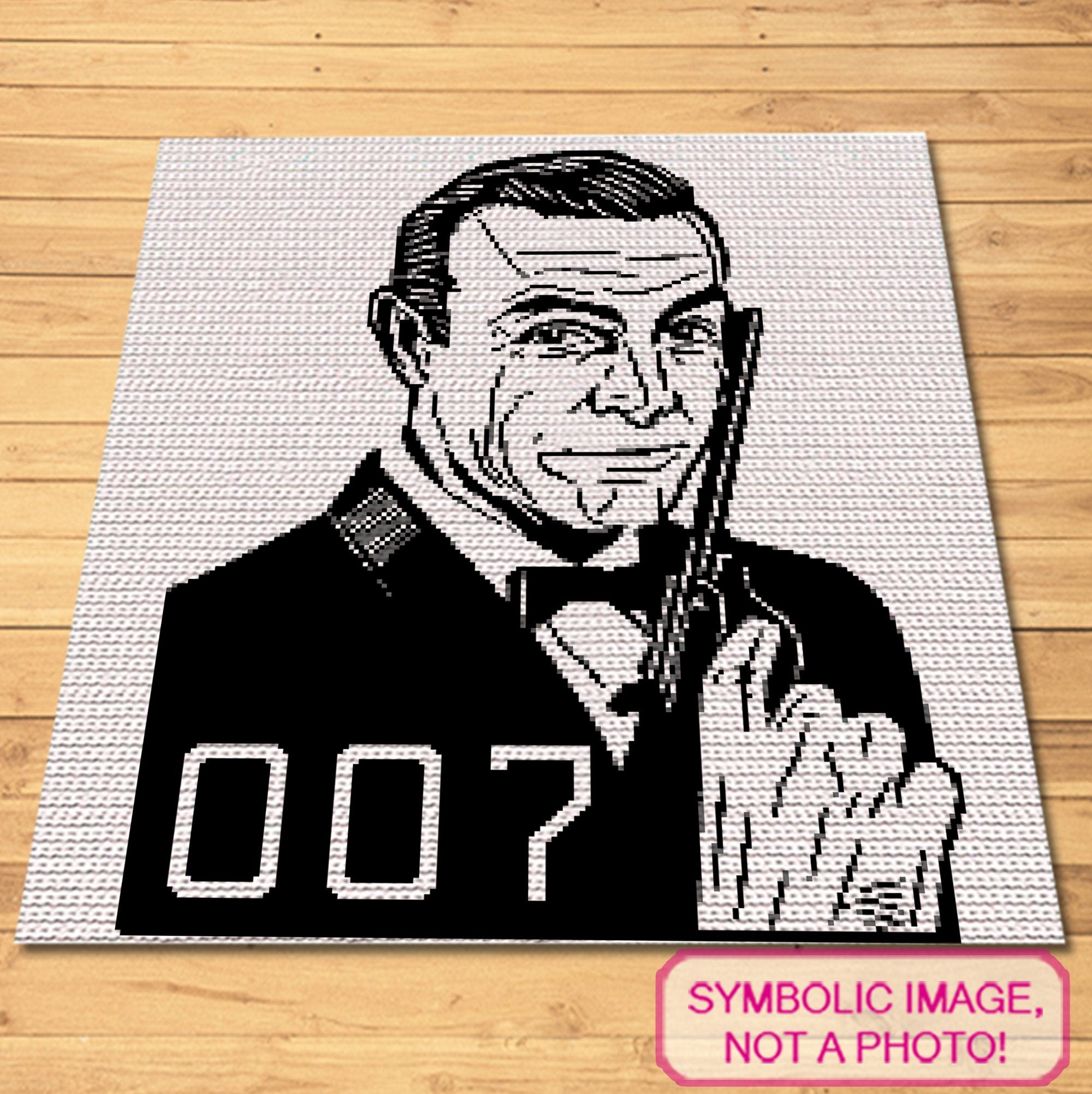 Crochet Celebrity Sean Connery 007 Tapestry Crochet Blanket Pattern