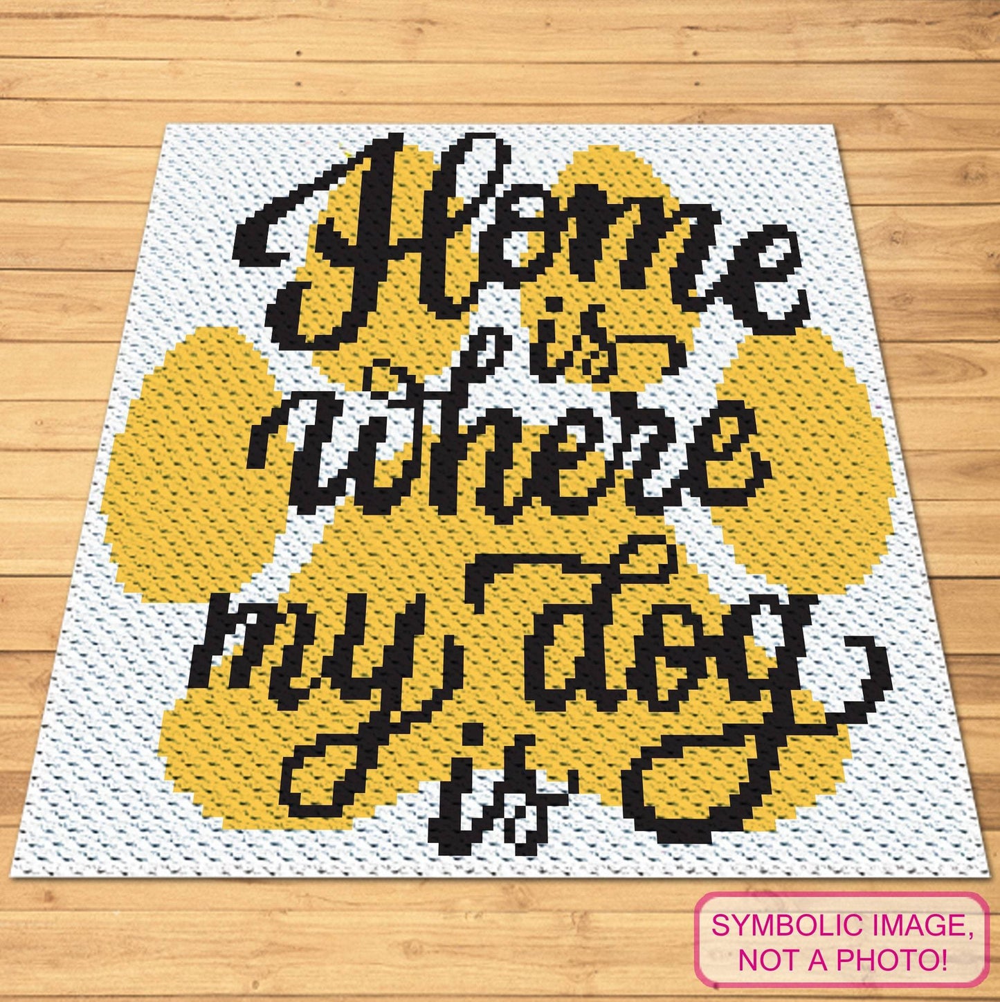 C2C Crochet Dog Blanket Pattern - Home is Where my Dog is
