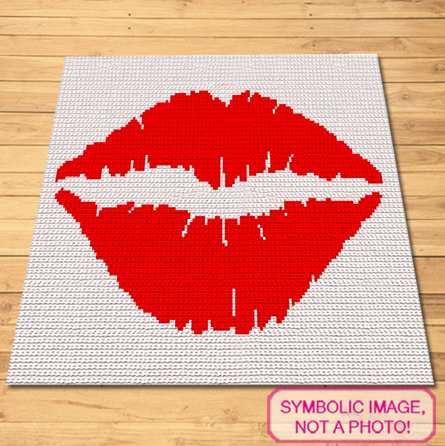 Crochet Lips Pillow Pattern, Crochet Decorative Pillow