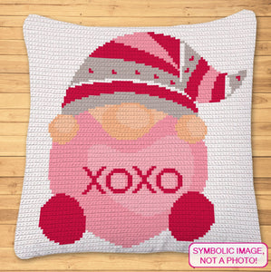 Valentines Day Crochet Pillow Pattern with Written Instructions. Click to learn more!