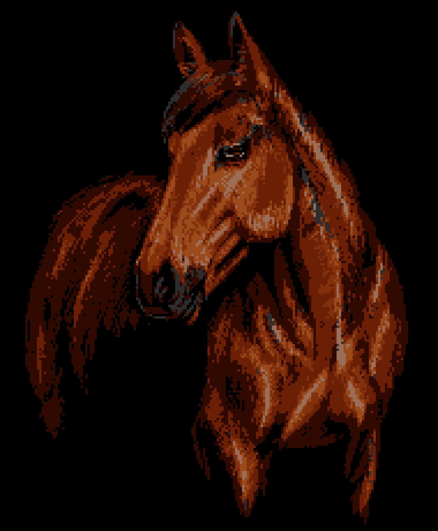 Crochet Horse Pattern - Tapestry Crochet Blanket Pattern