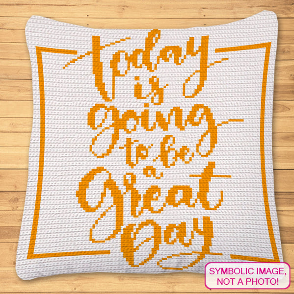 A Great Day - Tapestry Crochet Blanket Pattern, Crochet Pillow Pattern