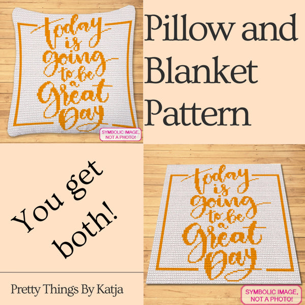 A Great Day - Tapestry Crochet Blanket Pattern, Crochet Pillow Pattern