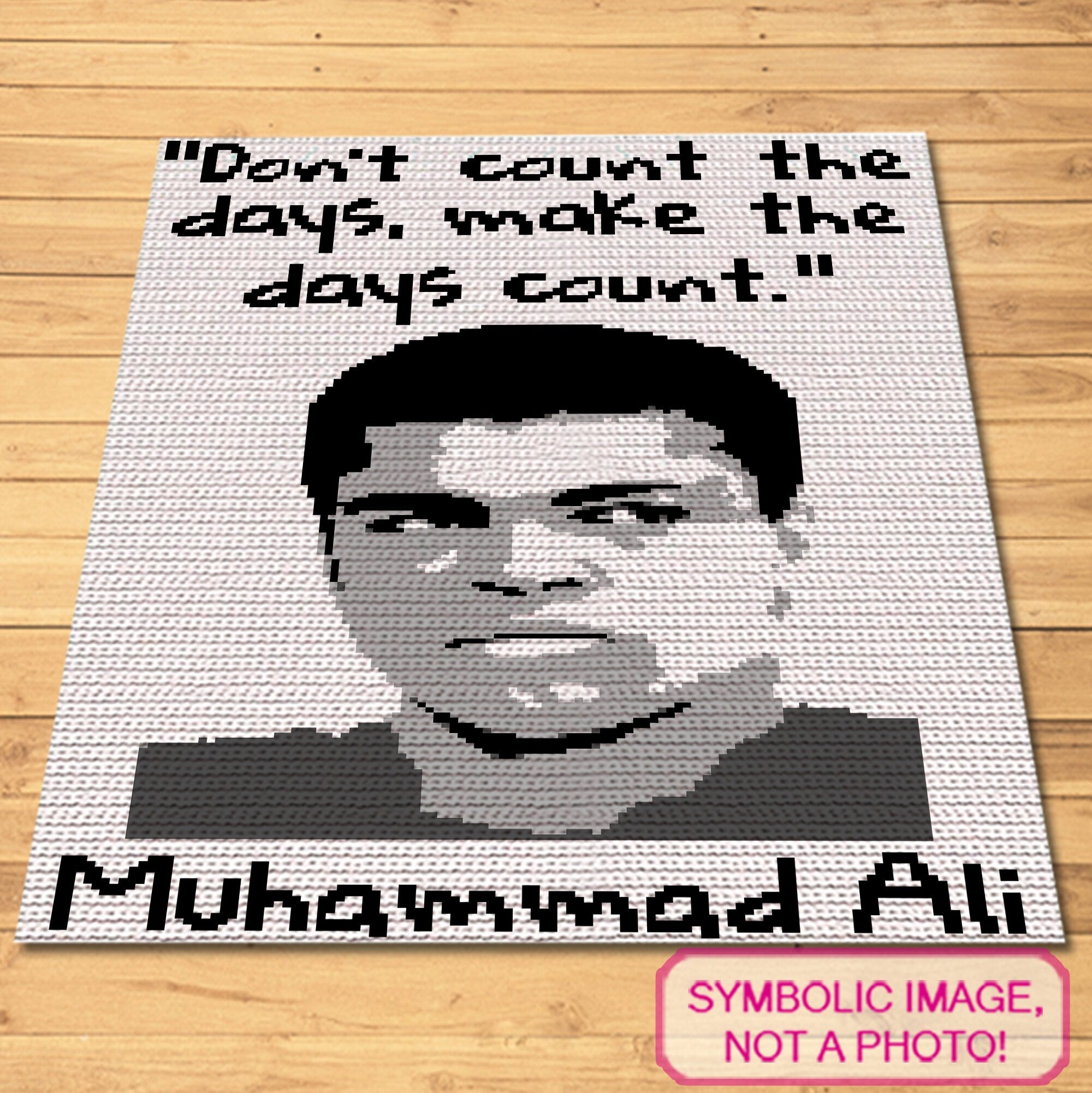 Crochet Celebrity Muhammad Ali, Tapestry Crochet Blanket Pattern