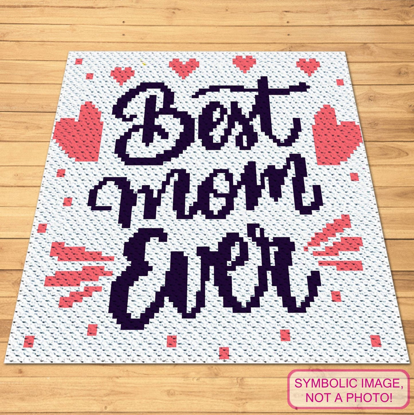 Crochet Best Mom Ever, C2C Crochet Blanket