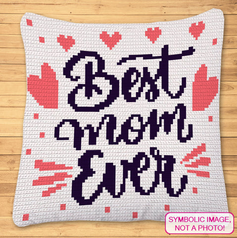 Crochet Mom - Tapestry Crochet Blanket, Crochet Pillow Pattern