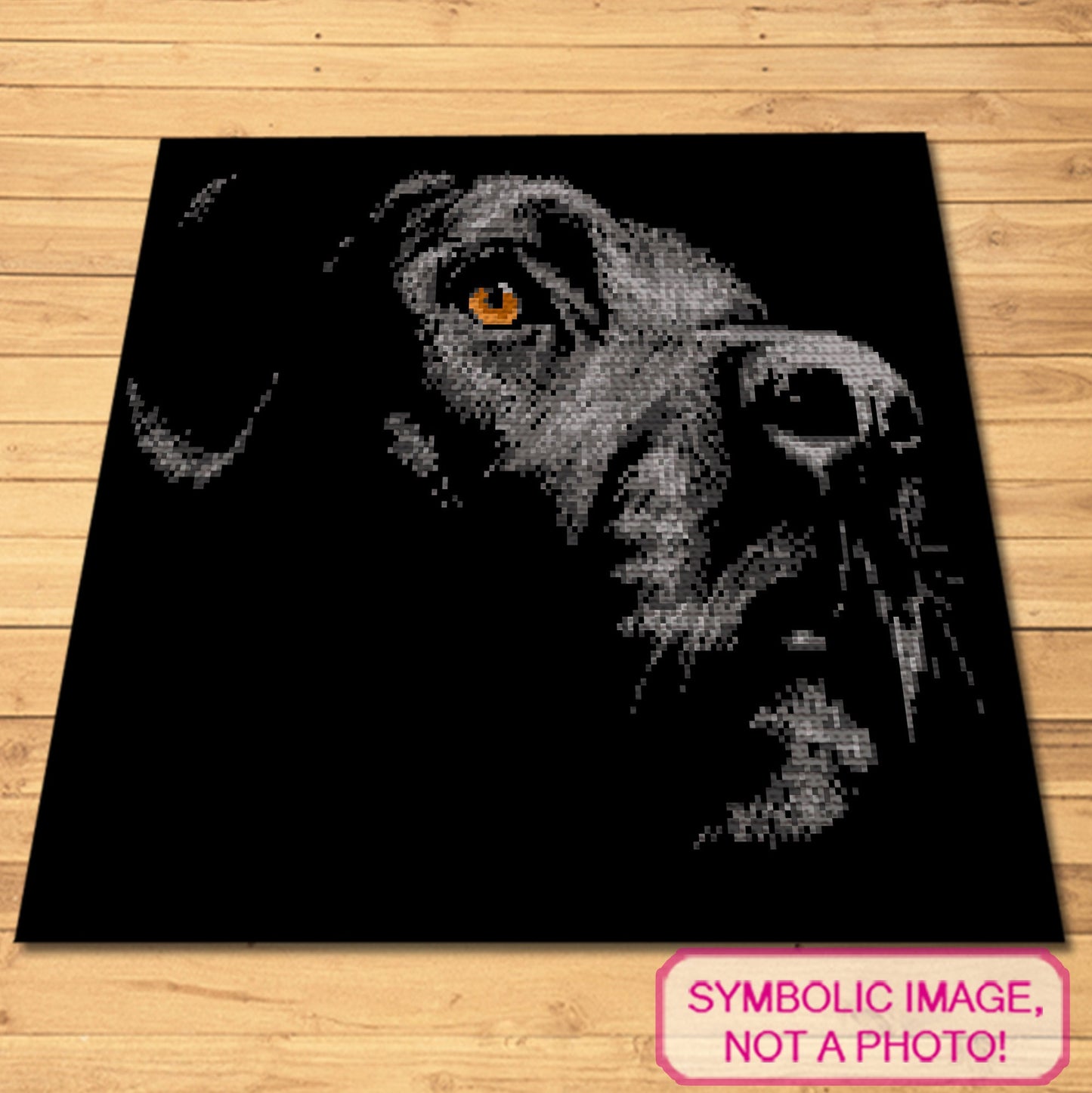 Crochet Black Dog Pattern - Tapestry Crochet Dog Blanket Pattern