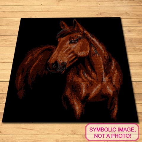 Crochet Horse Pattern - Tapestry Crochet Blanket Pattern