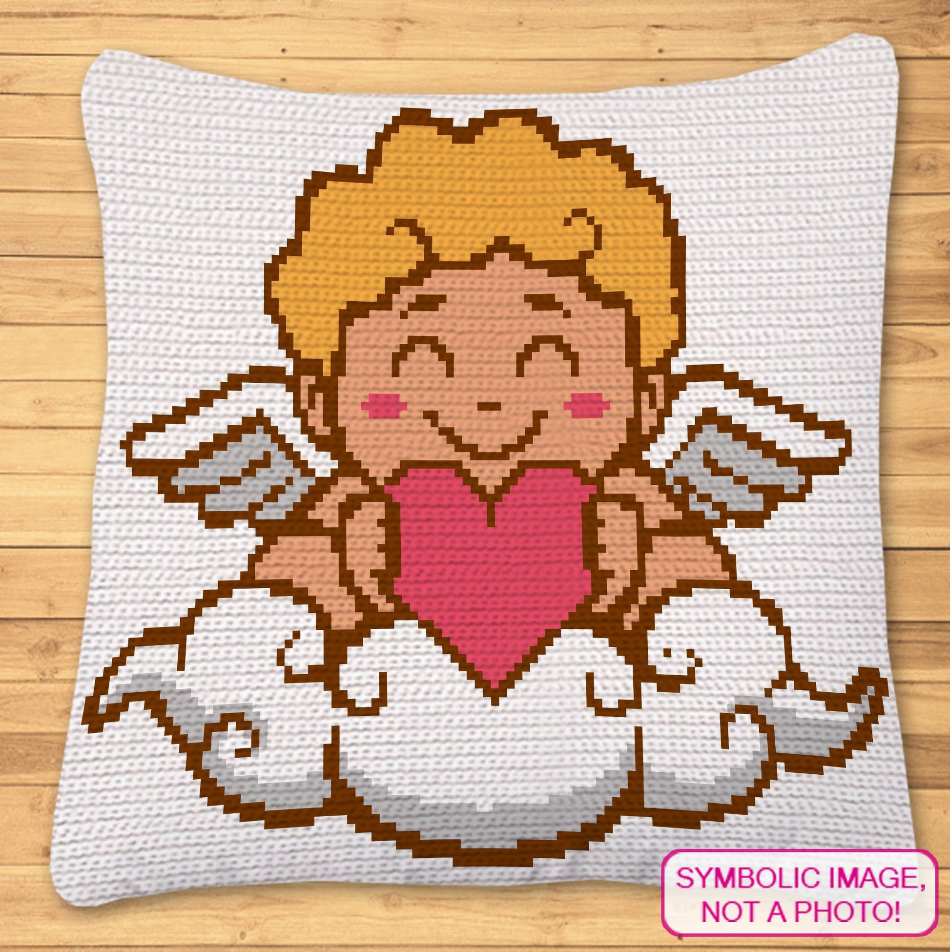 Valentines Day Crochet Pillow Pattern with Written Instructions. Click for more!