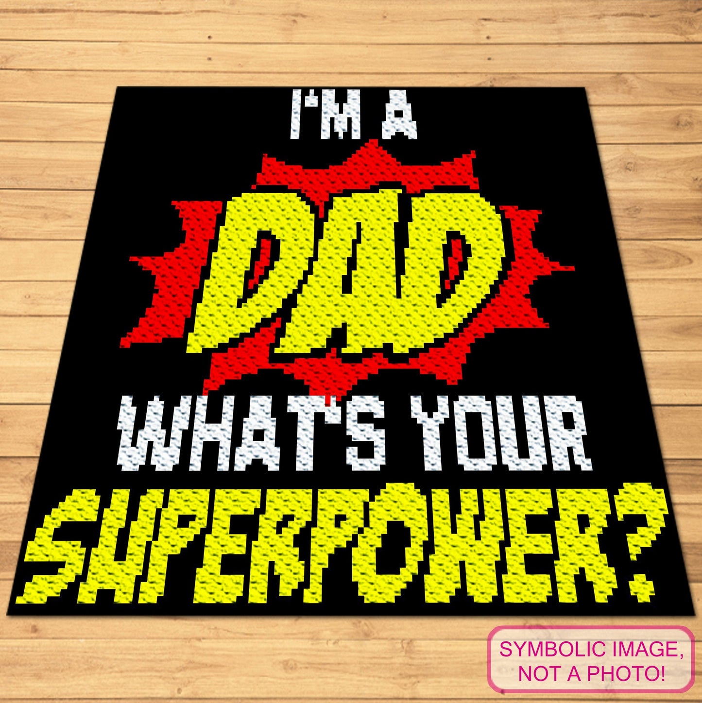 Super Dad Crochet Family Pattern BUNDLE: C2C Crochet Blanket, Crochet Pillow Pattern