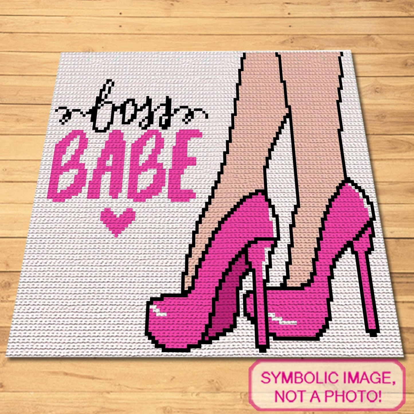 Boss Babe, Crochet Feminist, Tapestry Crochet Blanket Pattern, Crochet Pillow Pattern