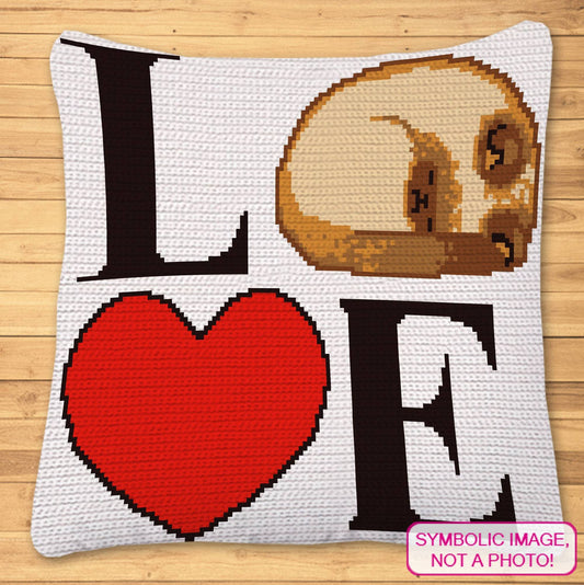 Love Cats - Tapestry Crochet Afghan Pattern, Crochet Pillow Pattern