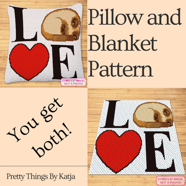 Love Cats - Tapestry Crochet Afghan Pattern, Crochet Pillow Pattern