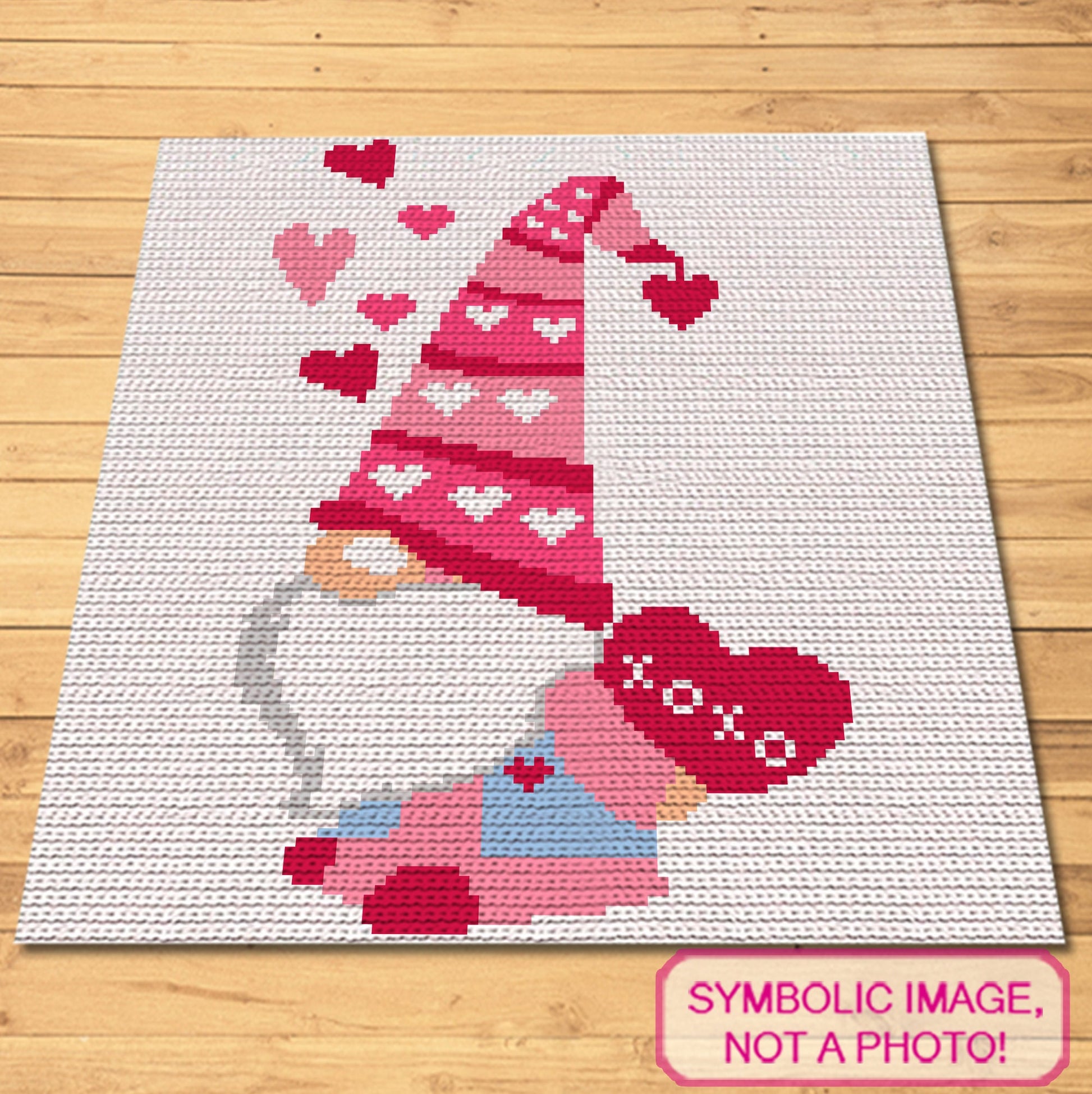 Crchet Gnome Blanket Pattern with Written Instructions. Click to learn more!