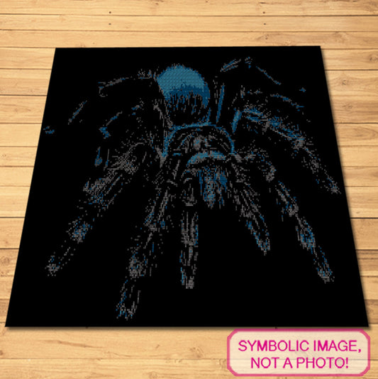 Crochet Tarantula Pattern - Tapestry Crochet Blanket Pattern