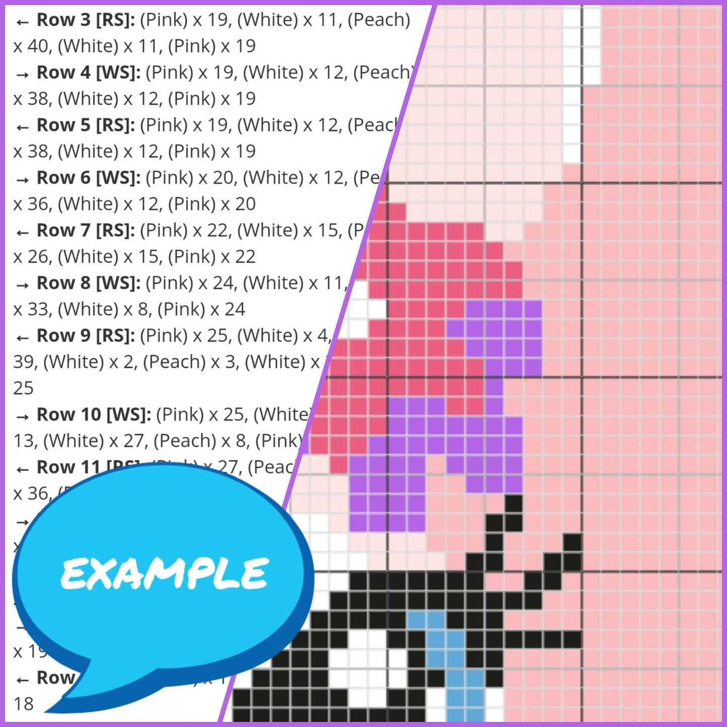 Crochet Bunny Pattern - Tapestry Crochet Blanket Pattern, Easter Crochet Pillow Pattern