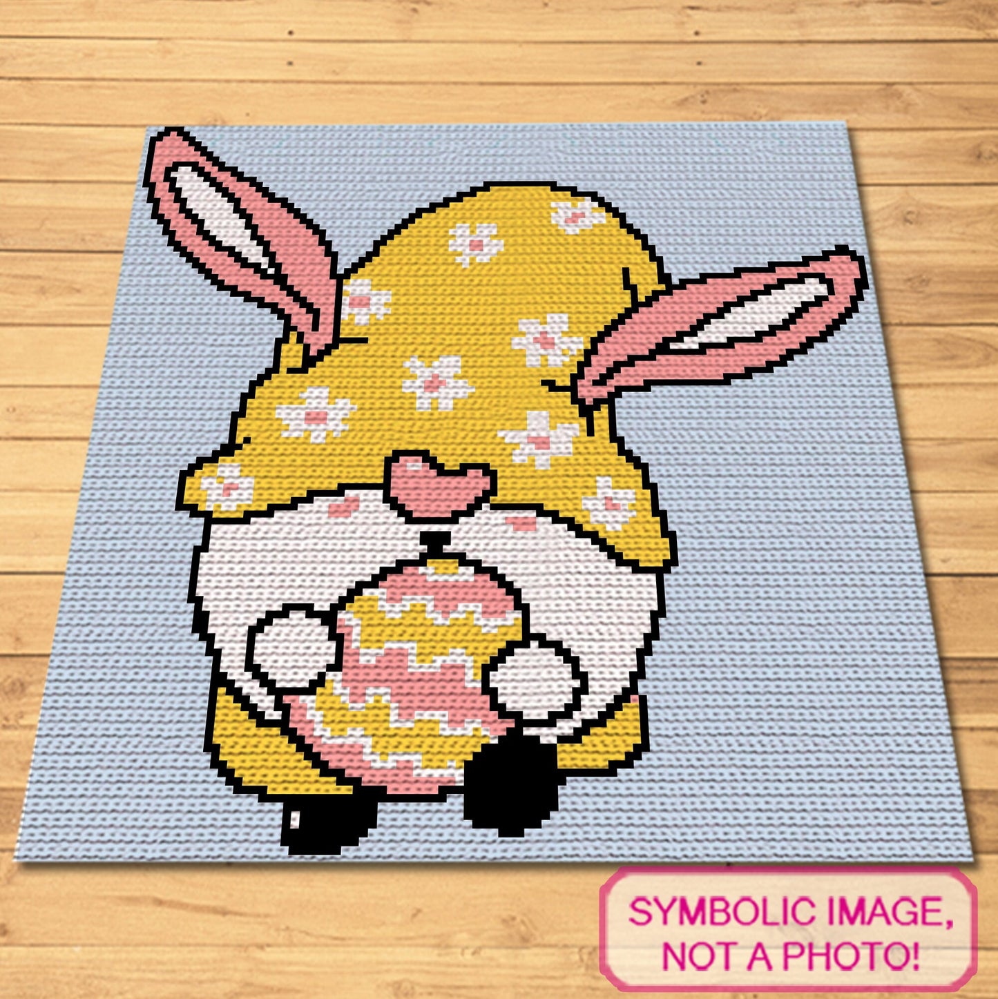 Easter Gnome Bunny Crochet Pattern BUNDLE - C2C Graphgan Pattern, Crochet Pillow Pattern