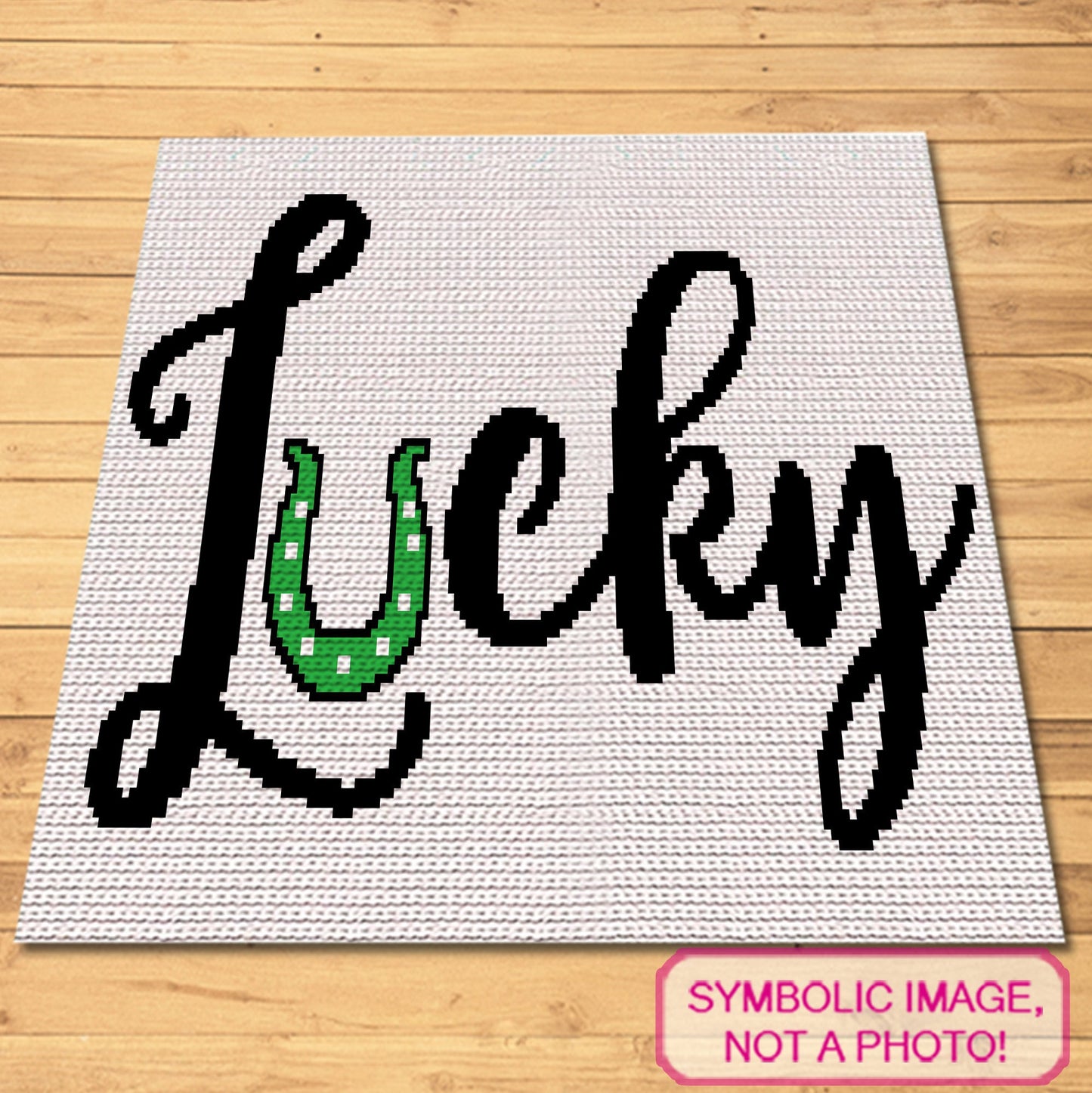 Crochet St Patricks Day Pattern, Lucky HorseShoe Crochet Pillow Pattern