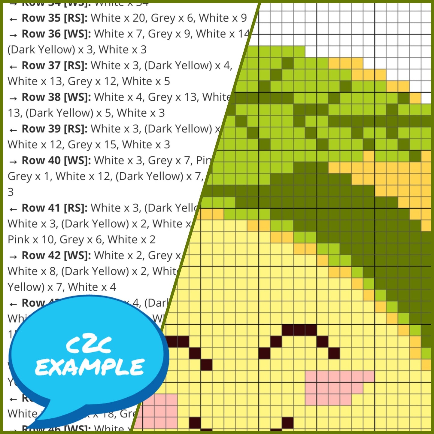 Crochet Mum and Baby Avocado Pattern BUNDLE: C2C Crochet Blanket Pattern, Crochet Pillow Pattern
