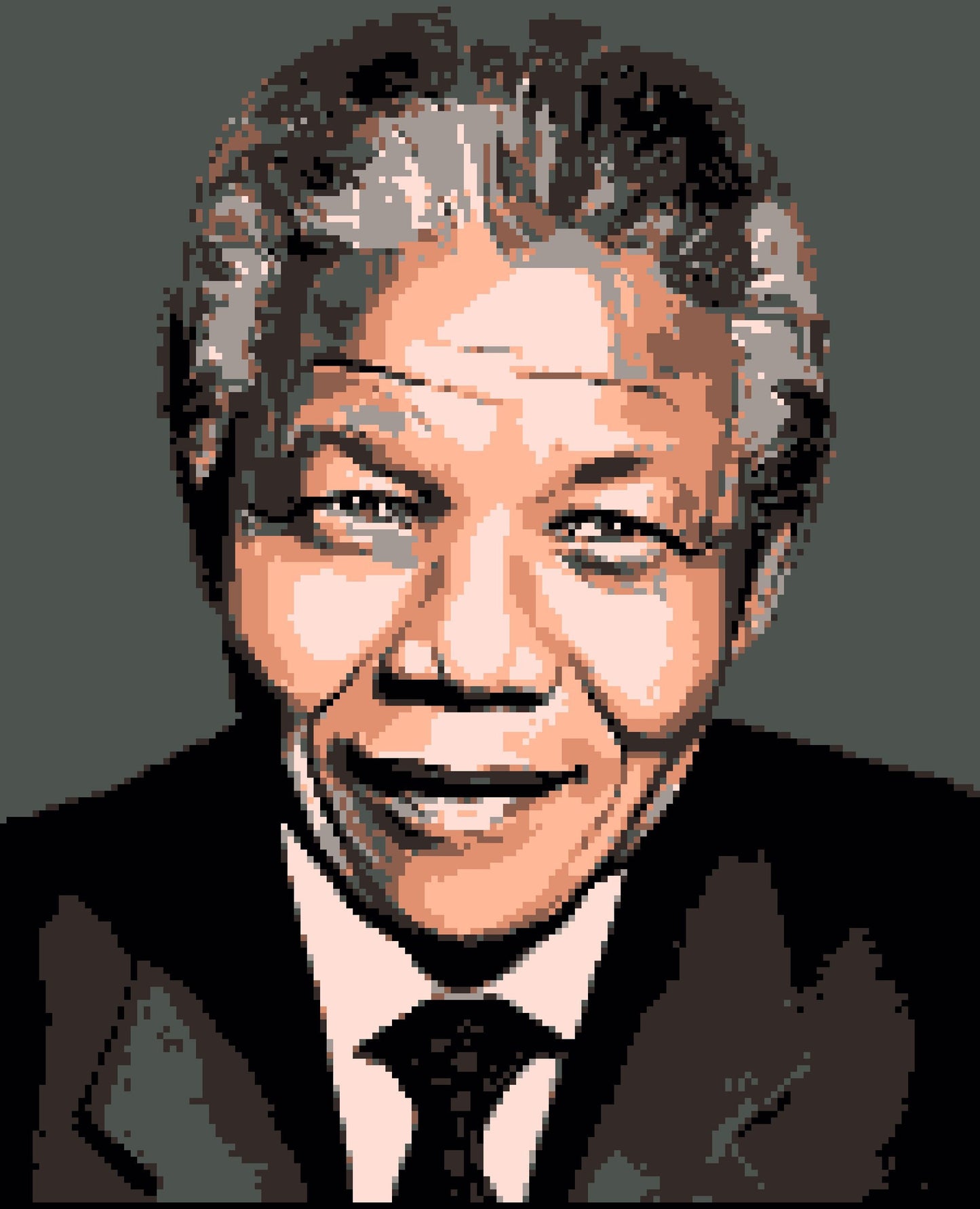Crochet Portrait Nelson Mandela - Tapestry Crochet Blanket Pattern